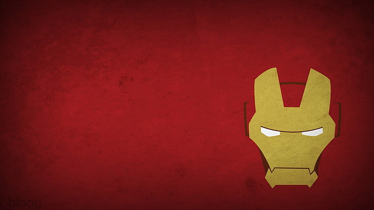 minimalistische Iron Man Marvel Comics roter Hintergrund blo0p Art Minimalistic HD Art, Iron Man, minimalistisch, HD-Hintergrundbild