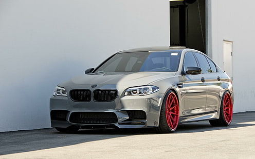 BMW F10 M5 Tuning, รถเก๋ง bmw สีเงิน, การปรับแต่ง, วอลล์เปเปอร์ HD HD wallpaper