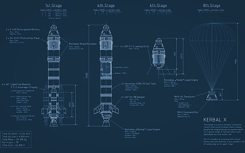 Tecnologia, esquemático, foguete, espaço, nave espacial, HD papel de parede HD wallpaper