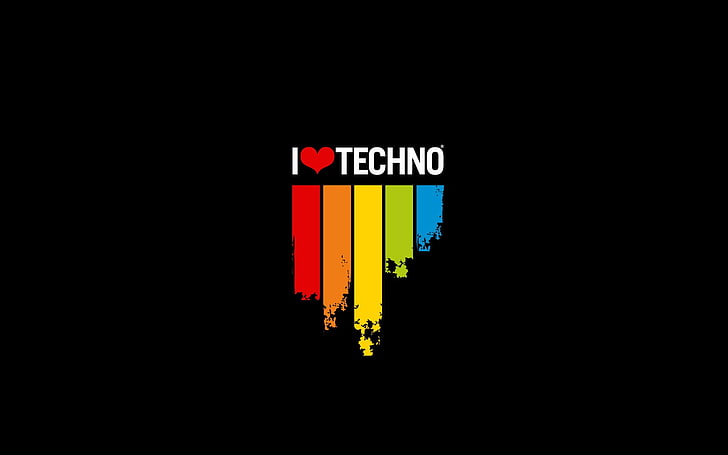 love minimalistic music techno rainbows 1680x1050  Entertainment Music HD Art , Love, minimalistic, HD wallpaper