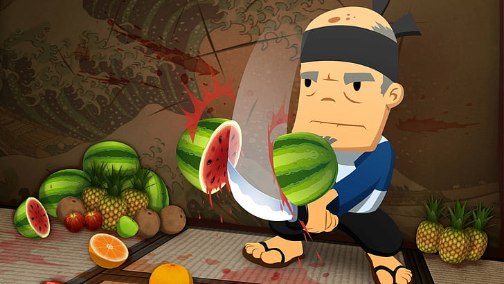 fruit, fruits, games, ninja, ninjas, video, HD wallpaper