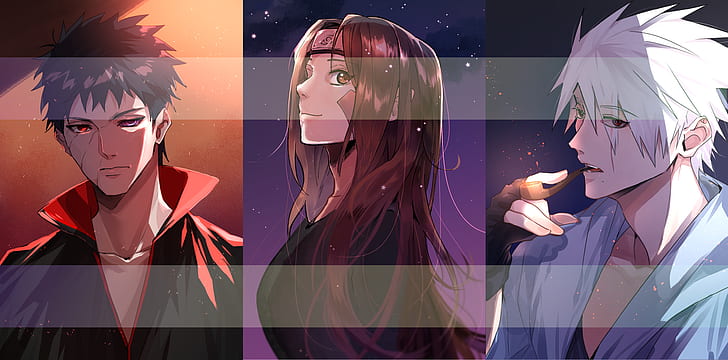 Naruto, Kakashi Hatake, Obito Uchiha, Rin Nohara, Wallpaper HD