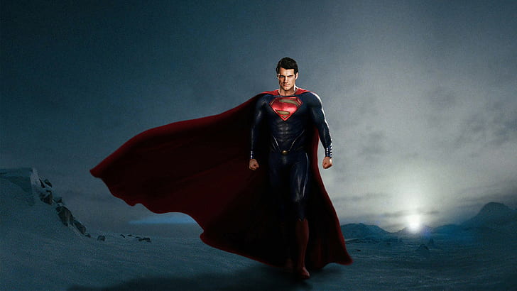 Супермен в Man of Steel, плакат за супермен, стомана, супермен, HD тапет