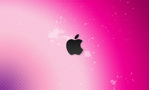 Pink Flush Apple, логотип Apple, Компьютеры, Mac, Apple, розовый флеш, HD обои HD wallpaper