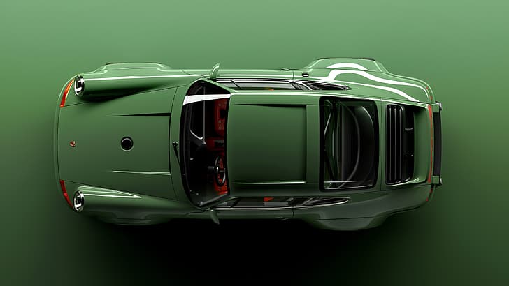 samochód, zielony, Porsche, Porsche 911 Carrera, Tapety HD