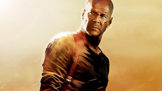 Film, Özgür Canlı ya da Öldür, Bruce Willis, John McClane, HD masaüstü duvar kağıdı HD wallpaper