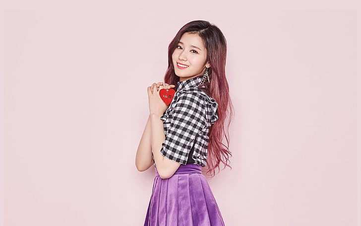pink, sana, girl, kpop, twice, asian, HD wallpaper