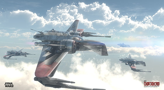 Star Wars ARC-170 ، ورق جدران طائرات حرب النجوم ، أفلام ، حرب النجوم ، قوس -170 ، سفينة مقاتلة ، استنساخ، خلفية HD HD wallpaper