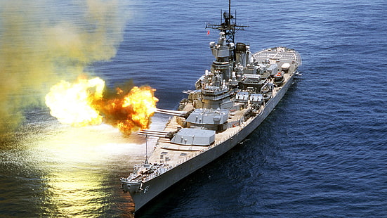 Okręty wojenne, USS Iowa (BB-61), pancernik, okręt wojenny, Tapety HD HD wallpaper