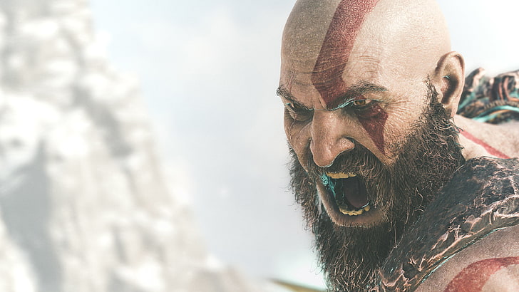 Kratos in God of War 4K, Kratos, War, God, Sfondo HD