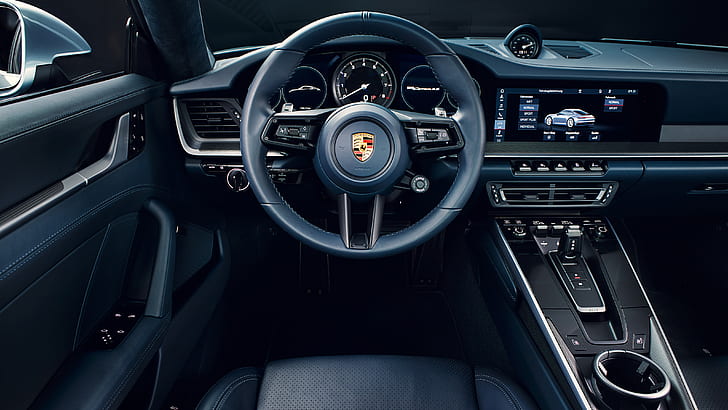 Interior, Porsche, Carrera, 2019, 911, HD papel de parede