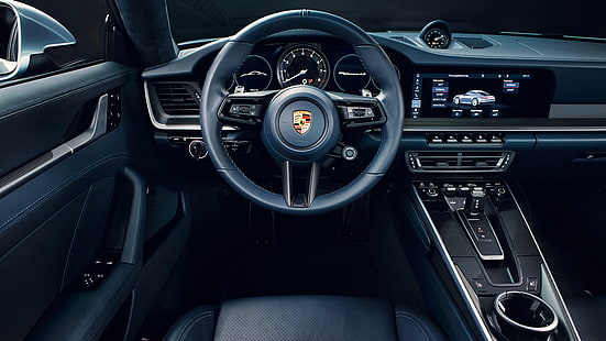 Wnętrze, Porsche, Carrera, 2019, 911, Tapety HD HD wallpaper