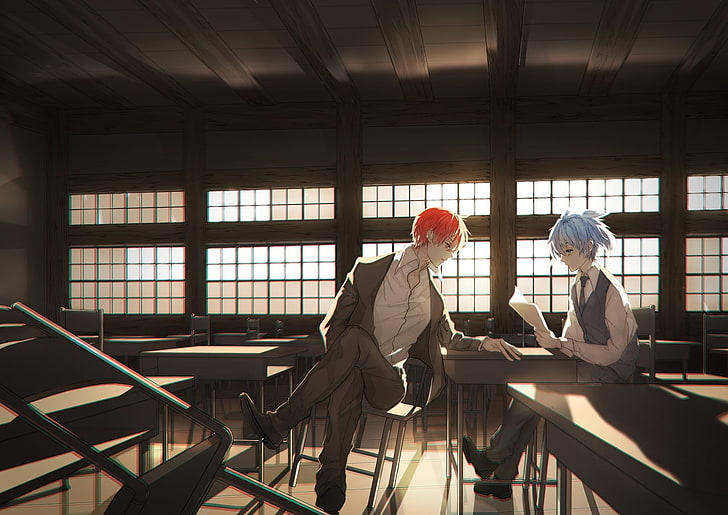 Anime, Attentat Klassenzimmer, Karma Akabane, Nagisa Shiota, HD-Hintergrundbild