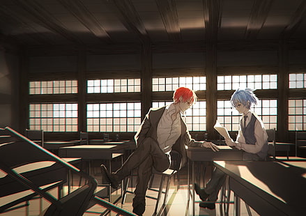 Anime, salle de classe d'assassinat, Karma Akabane, Nagisa Shiota, Fond d'écran HD HD wallpaper
