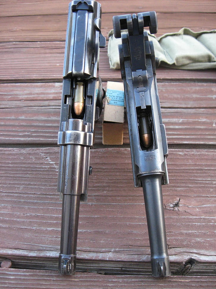 Pistole, Pistole, Luger P08, Walther P38, HD-Hintergrundbild, Handy-Hintergrundbild