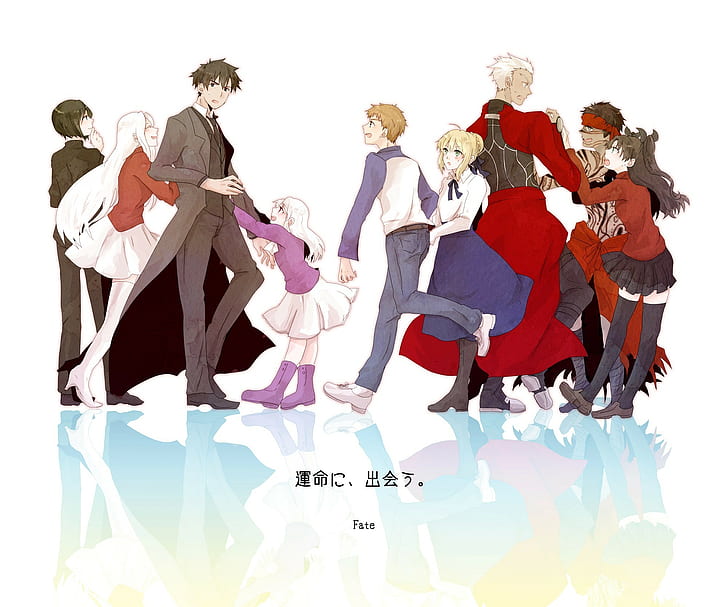 Fate Series, Fate / Stay Night, Fate / Zero, Saber, Shirou Emiya, Tohsaka Rin, Archer (Fate / Stay Night), Illyasviel von Einzbern, Kiritsugu Emiya, Irisviel von Einzbern, Fate / Hollow Ataraxia, วอลล์เปเปอร์ HD