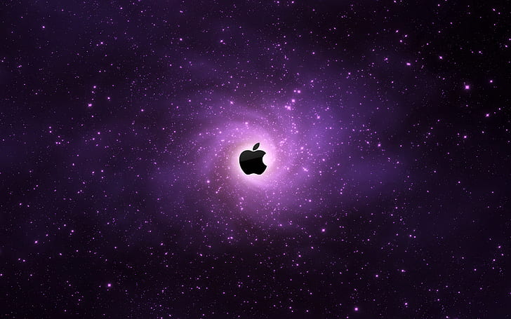 Logo Apple foncé, foncé, pomme, logo, Fond d'écran HD