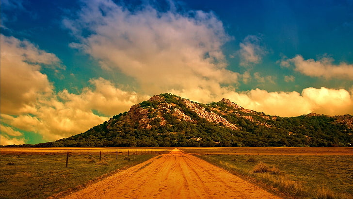 dirt road to the mountain-Best Scenery HD Wallpape.., HD wallpaper