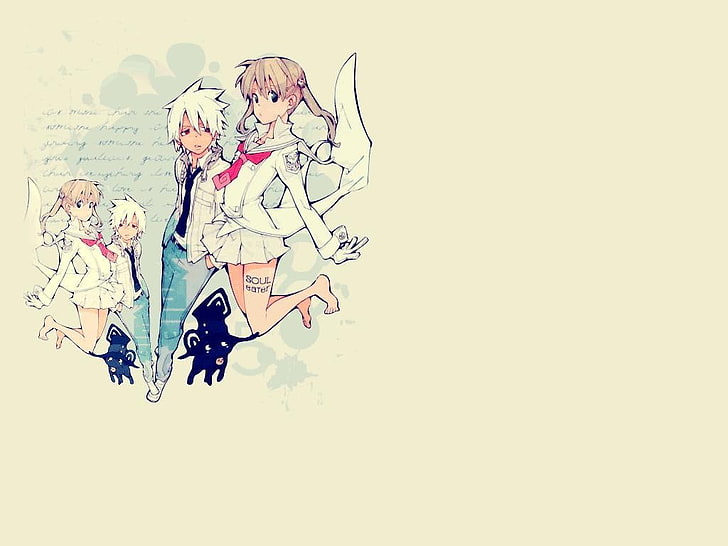 illustration of white haired anime character, Soul Eater, HD wallpaper