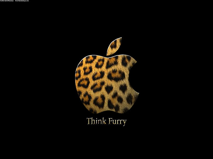apple, background, black, leopard, print, textures, HD wallpaper