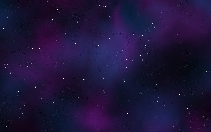 galaksi ungu dan hitam, latar belakang, langit, titik, cahaya, Wallpaper HD