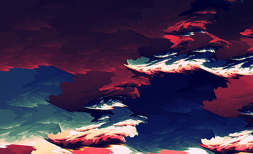 berwarna-warni, awan, minimalis, Abstrak, Wallpaper HD HD wallpaper