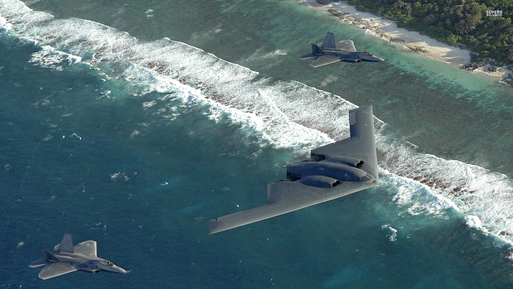Militär, Flugzeug, Northrop Grumman B-2 Spirit, Lockheed Martin F-22 Raptor, HD-Hintergrundbild