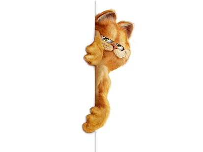 Garfield ilustración, garfield, gato, asomarse, Fondo de pantalla HD HD wallpaper