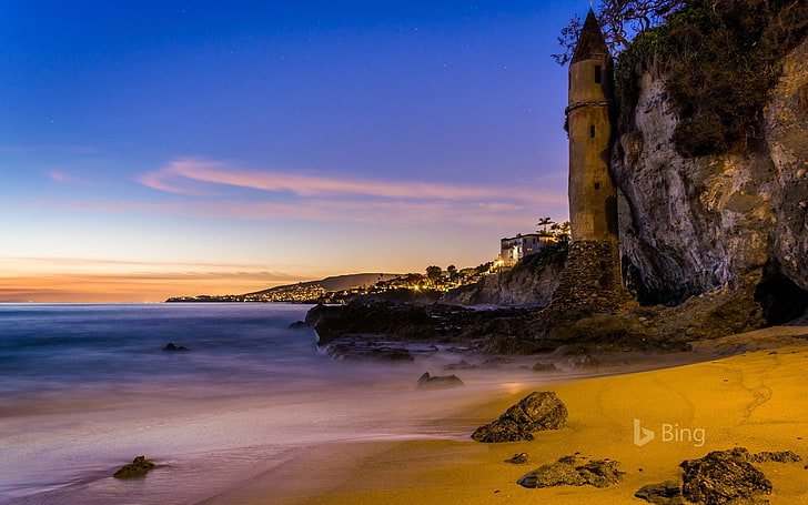 Kalifornien Der Turm am Victoria Beach Laguna Beac .., HD-Hintergrundbild