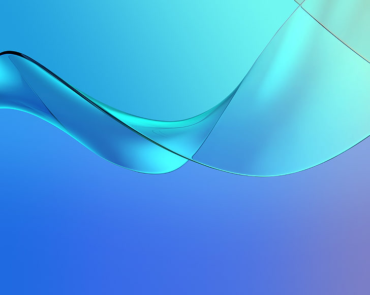 Huawei MediaPad M5, Blue, Stock, Waves, HD wallpaper