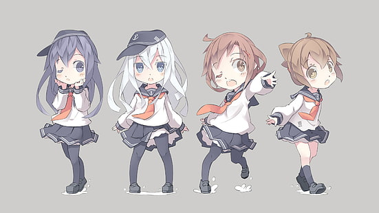Anime, Collection Kantai, Akatsuki (KanColle), Hibiki (Kancolle), Ikazuchi (Kancolle), Inazuma (Kancolle), Fond d'écran HD HD wallpaper