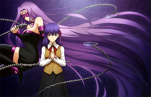 ซีรีส์ Fate, ภาพยนตร์ Fate / stay Night: Heaven's Feel, Medusa (Fate / Grand Order), Rider (Fate / stay night), Sakura Matou, วอลล์เปเปอร์ HD HD wallpaper