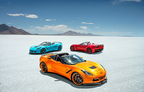 Chevrolet, C7, 3 kabrioletowe coupe, Chevrolet, Corvette, C7, Stingray, Chevrolet Corvette kabriolet, Tapety HD HD wallpaper