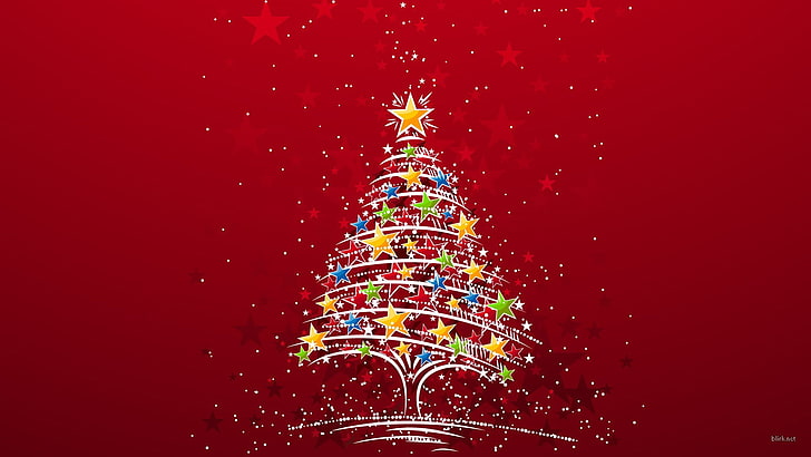 Wallpaper pohon Natal, Natal, karya seni, Wallpaper HD
