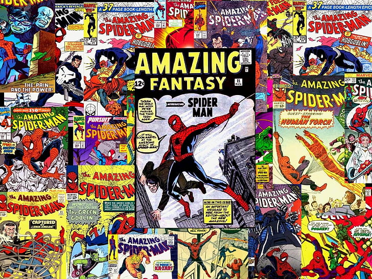 bandes dessinées, homme araignée, spiderman, super-héros, Fond d'écran HD