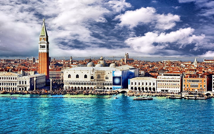 Bangunan Venesia Italia, Venesia, Italia, Bangunan, Wallpaper HD