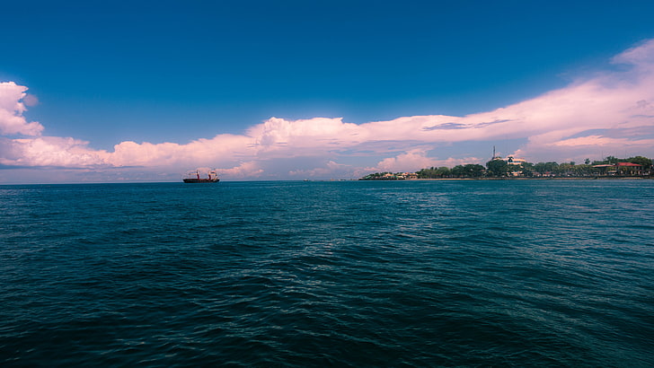 landscape of ocean, water, nature, sky, HD wallpaper