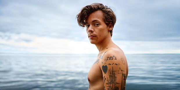 Sångare, Harry Styles, engelska, sångare, tatuering, HD tapet HD wallpaper