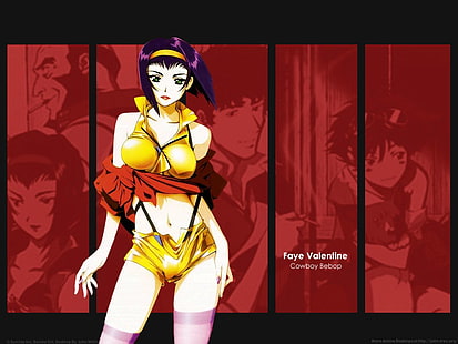 ภาพประกอบ Faye Valentine, Anime, Cowboy Bebop, วอลล์เปเปอร์ HD HD wallpaper