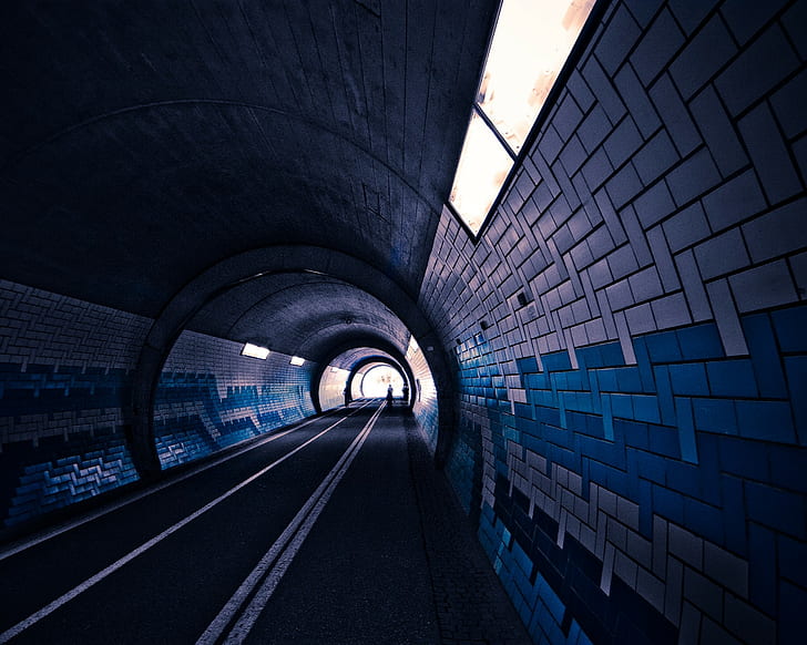 тоннель, дорога, ходьба, HD обои