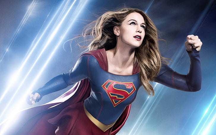 supergirl season 3, flying, melissa benoist, tv series, Movies, HD wallpaper