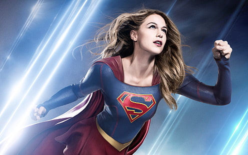 supergirl säsong 3, flygande, melissa benoist, tv-serie, filmer, HD tapet HD wallpaper