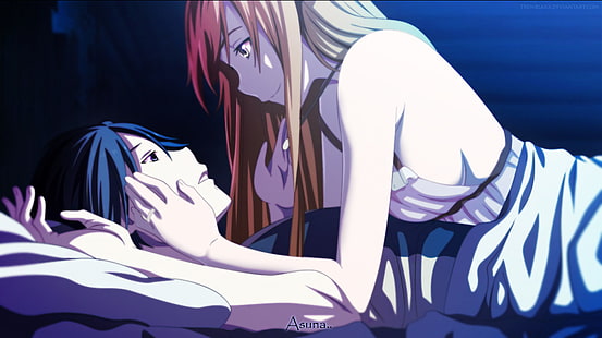 man och kvinna illustration, Sword Art Online, Asuna Yuuki, Kirito (Sword Art Online), HD tapet HD wallpaper