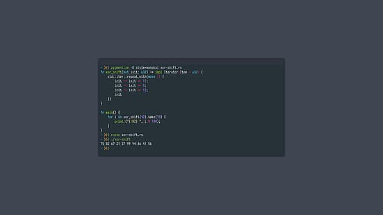 Rust (язык программирования), код, программирование, подсветка синтаксиса, HD обои HD wallpaper