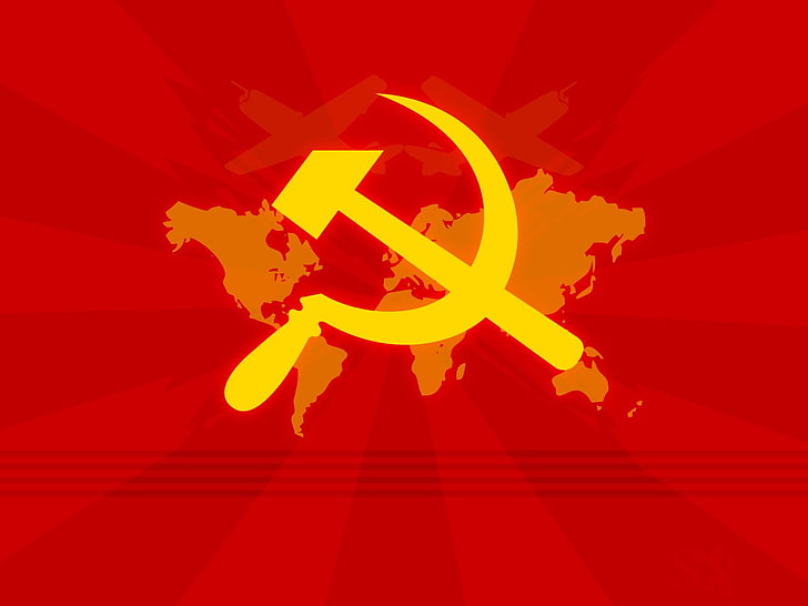 ソビエト連邦のロゴ、ソ連、共産主義、 HDデスクトップの壁紙