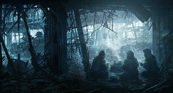 Krieg, Flughafen, Ukraine, Cyborgs, HD-Hintergrundbild HD wallpaper