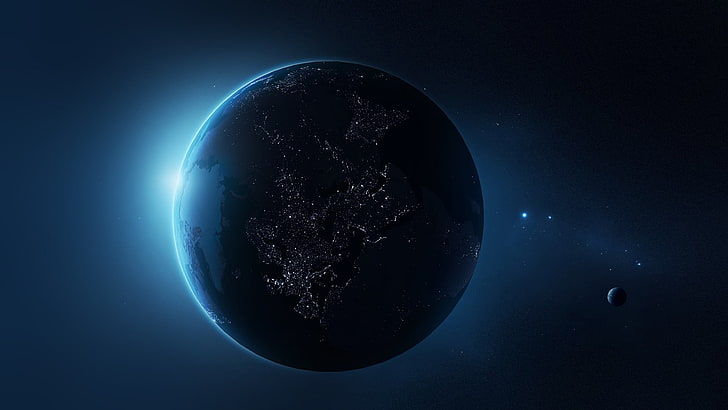 ดาวเคราะห์โลกอวกาศโลกศิลปะอวกาศดาวเคราะห์ศิลปะดิจิทัล, วอลล์เปเปอร์ HD