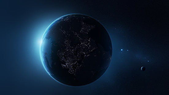 ดาวเคราะห์โลกอวกาศโลกศิลปะอวกาศดาวเคราะห์ศิลปะดิจิทัล, วอลล์เปเปอร์ HD HD wallpaper