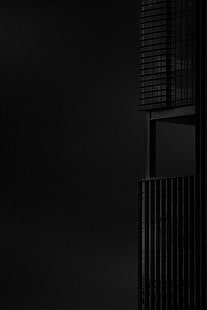 building, minimalism, bw, black, dark, architecture, HD wallpaper HD wallpaper