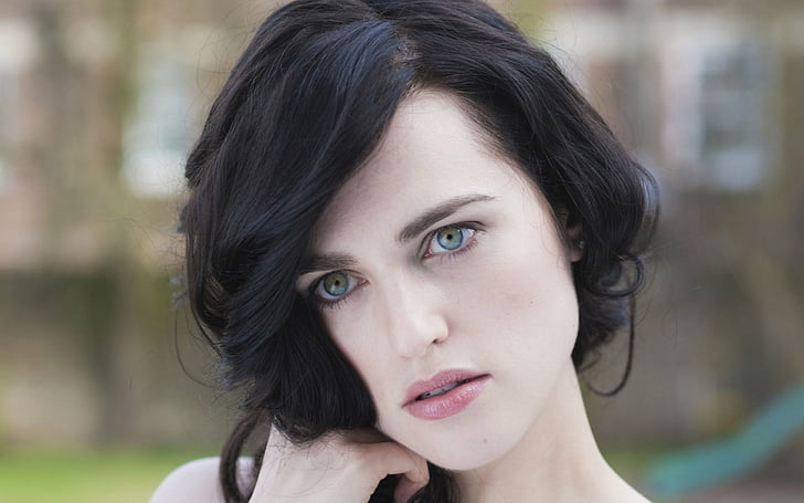 Blue and girl black hair eyes with Girl Blue